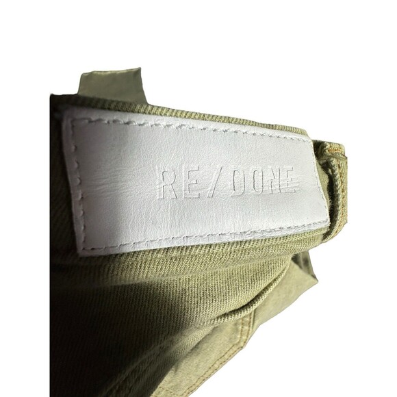 Re/Done‎ Size 28 70s Ultra High Rise Stove Pipe Jeans Washed Sage Green #V11-1 - Picture 8 of 14